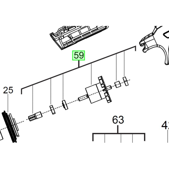 Milwaukee Induit pour boulonneuse à choc M18CIW12 (4931447077)