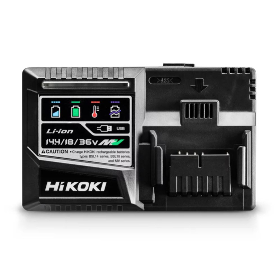 Hikoki UC18YSL3 Chargeur Rapide 14.4, 18V & 36V Li-ion avec Port USB