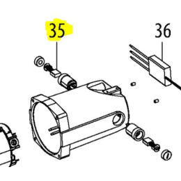 Metabo Paire de charbons avec support pour scie sur table TS254M (343013610)