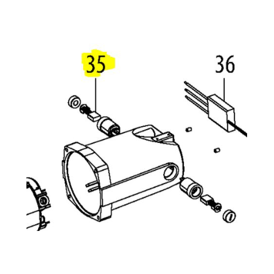 Metabo Paire de charbons avec support pour scie sur table TS254M (343013610)