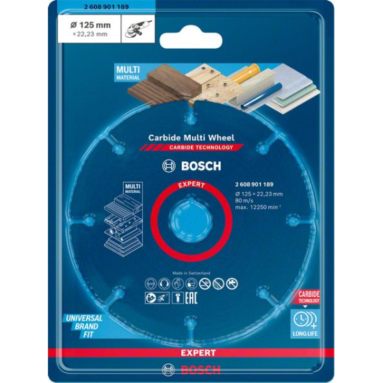 Bosch Disque à tronçonner Multi-matériaux 125mm EXPERT Multi Wheel (2608901189)