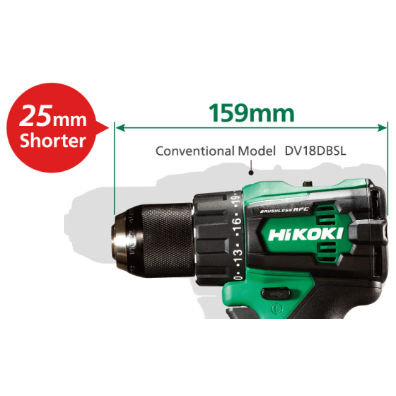 Hikoki DV18DEWJZ Perceuse, Visseuses à percussion 18V 70Nm Brushless avec coffret HSC