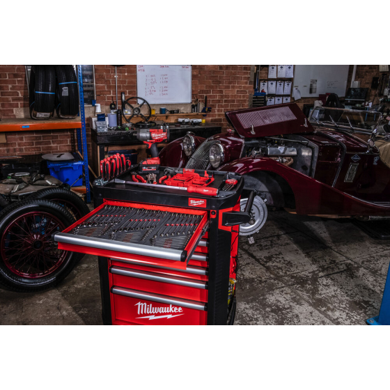 Milwaukee Servante d'atelier équipée mobile 78cm à 7 tiroirs SRC30-1 avec 206 Outils (4932498185)