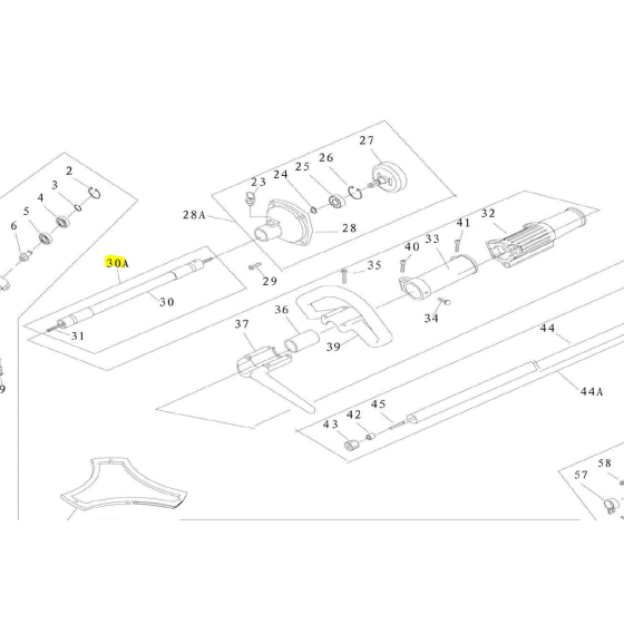 Hikoki Arbre de transmission avec tube arrière pour débroussailleuse (790523)