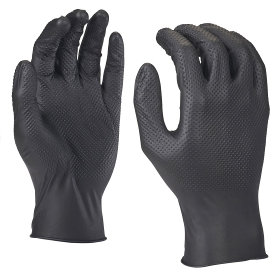 Milwaukee Gants jetables en nitrile noir (Boite de 50pcs)