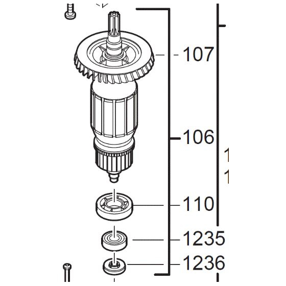 Milwaukee Induit pour perforateur SDS-MAX K545S (4931442685)