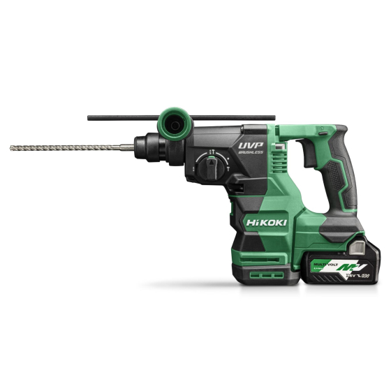 Hikoki DH3628DAWVZ Perforateur, burineur SDS+ 36V 3,2J Brushless 2x4.0Ah avec coffret de transport