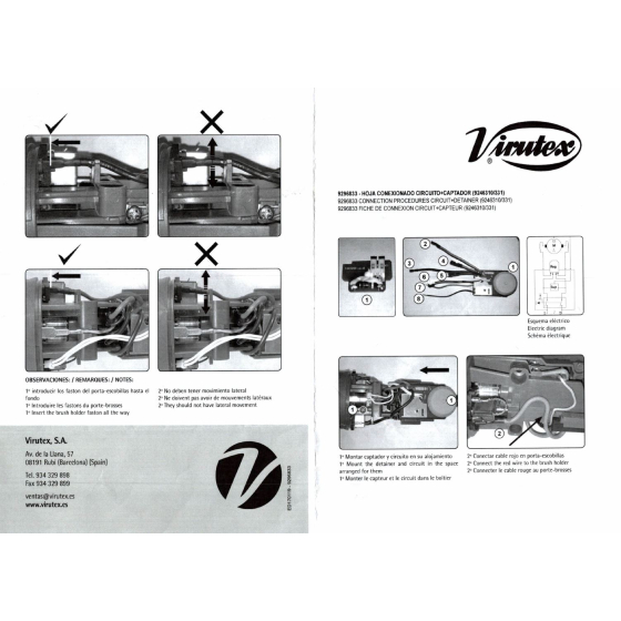 Virutex 9246310 Carte électronique pour affleureuse FR156N