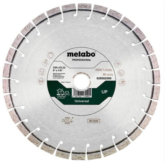 Metabo Meule de tronçonnage diamantée Universel professional 230x22,23mm (628562000)