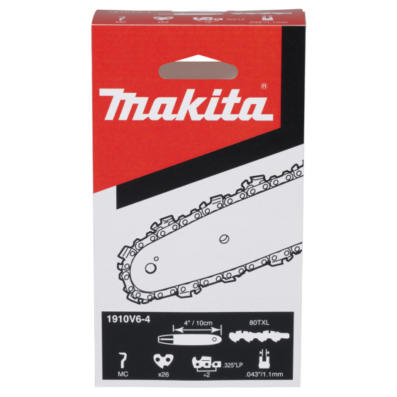 Makita Chaîne pour tronçonneuse d'élagage sans fil DUC100 & UC100D (1910V6-4)