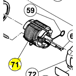 Hitachi - Hikoki Inducteur 230V pour tronçonneuse à béton CM12Y (340349E)