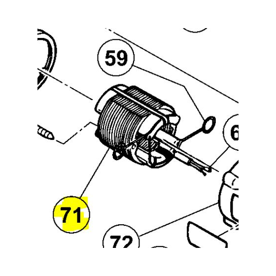 Hitachi - Hikoki Inducteur 230V pour tronçonneuse à béton CM12Y (340349E)