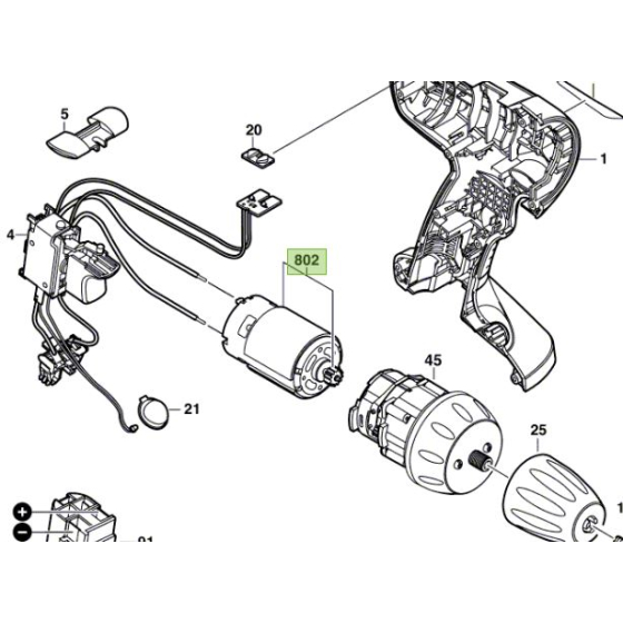 Bosch Moteur à Courant Continu pour perceuse PSR 14.4-2 (2609199138)