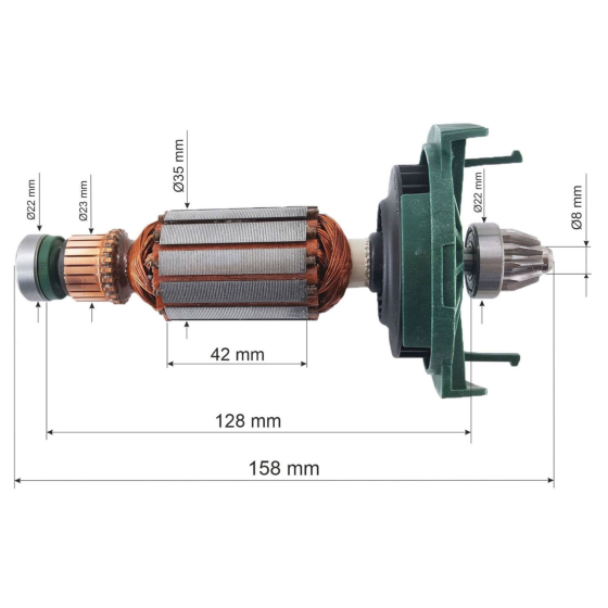 Bosch Induit pour meuleuse d'angle PWS700-115, PWS700-125, PWS Universal (2609005840) Bosch Induit pour meuleuse d'angle PWS700-115, PWS700-125, PWS Universal (2609005840)