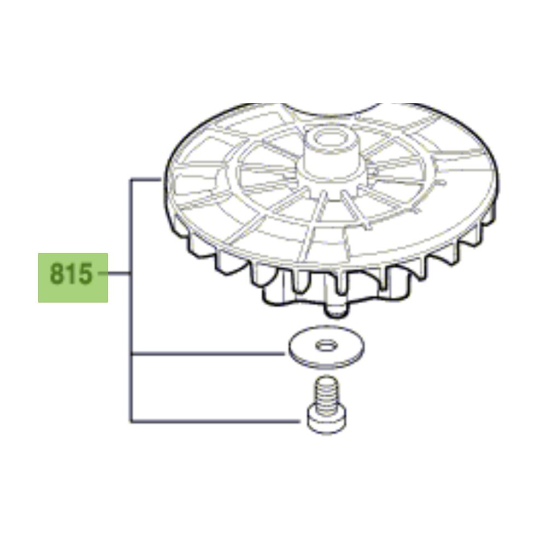 Bosch Flasque avec ventilateur pour ponceuse PEX400AE, PEX4000AE (2609005197) Bosch Flasque avec ventilateur pour ponceuse PEX400AE, PEX4000AE (2609005197)
