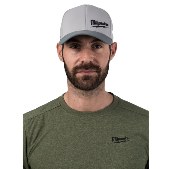 Milwaukee Casquette de Baseball performance S/M & L/XL Gris claire