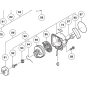 Hikoki Lanceur complet pour souffleur thermique THB-260PF, THB-260RB24E, RB24EAP, TRB24EAP (6600408)