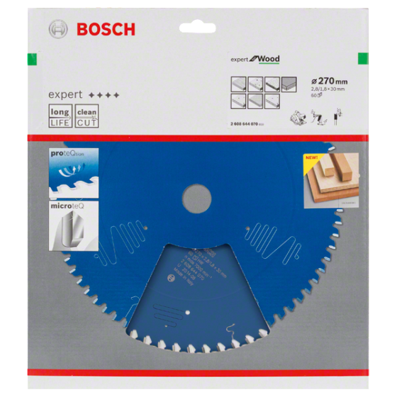 Bosch Lame bois de scie circulaire ø270mm 60Dts Expert for Wood (2608644070)