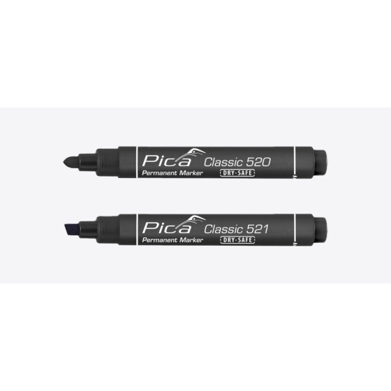 Pica CLASSIC 520 Set de 4 marqueurs permanent 4 couleurs 520/04 Pica CLASSIC 520 Set de 4 marqueurs permanent 4 couleurs 520/04