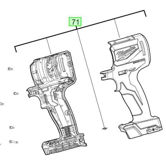 Milwaukee Carter pour visseuse à chocs 18V M18BLID2 (4931466200)