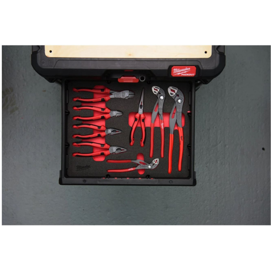 Milwaukee Jeu de x8 pinces multiprise et coupante avec module mousse pour coffret à tiroirs (4932493643)