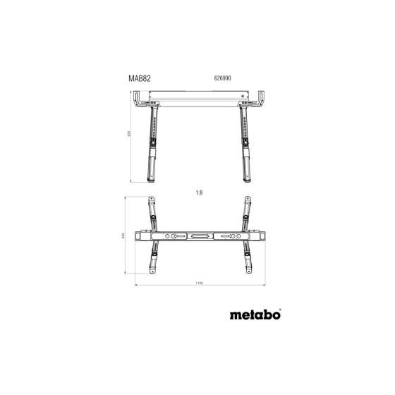 Metabo Set de support de travail MAB 82 (626990000)