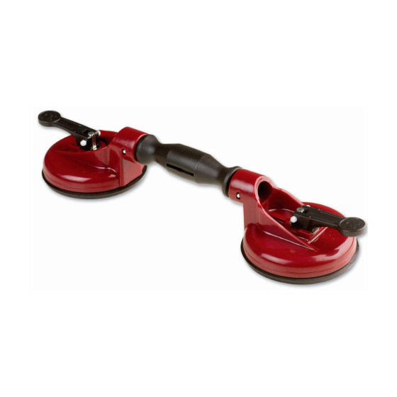 Piher Ventouse double ø117mm en PVC avec manche articulé pour charge 30Kg (30025)