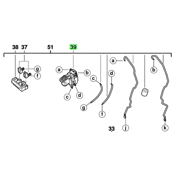 AEG Interrupteur pour perforateur BBH18LI & BBH18 (4931435094)
