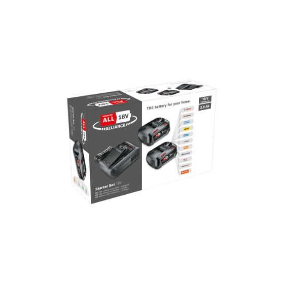 Bosch Starter set Batterie PBA 18V 2x2.5Ah avec chargeur AL 18V-44 (1600A031T5) Bosch Starter set Batterie PBA 18V 2x2.5Ah avec chargeur AL 18V-44 (1600A031T5)