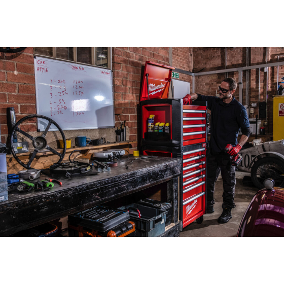 Milwaukee Servante d'atelier équipée mobile 78cm à 7 tiroirs SRC30-1 avec 206 Outils (4932498185)