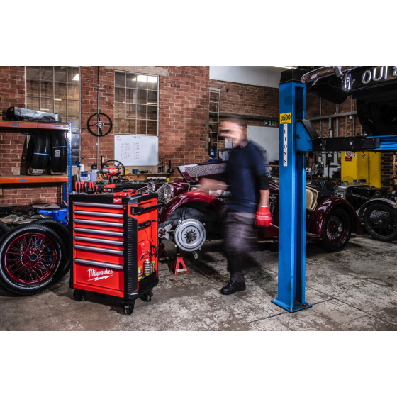 Milwaukee Servante d'atelier équipée mobile 78cm à 7 tiroirs SRC30-1 avec 206 Outils (4932498185)