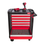 Milwaukee Servante d'atelier équipée mobile 78cm à 7 tiroirs SRC30-1 avec 245 Outils (4932493817)