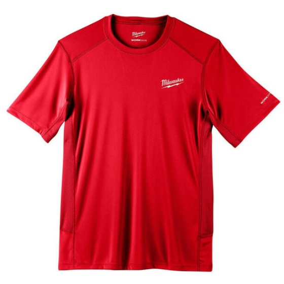 Milwaukee T-Shirt de travail léger à manche courtes Rouge "Workskin" (S/M/L/XL/XXL)