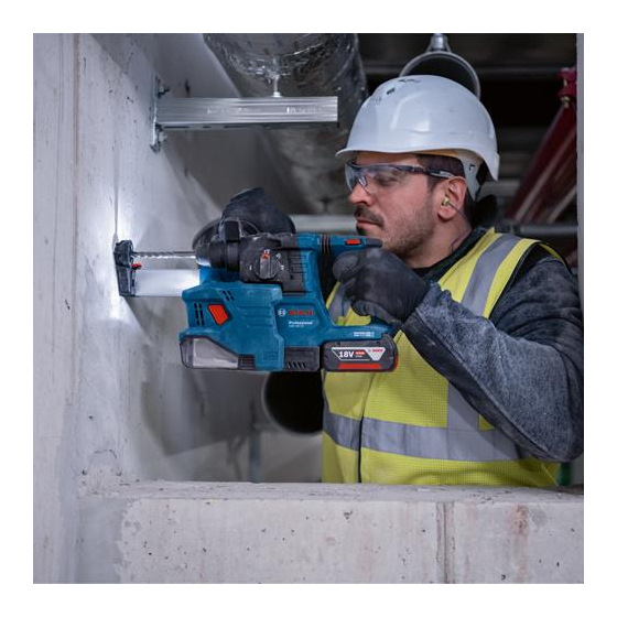 Bosch GBH 18V-22 & GDE 18V-22 Perforateur, burineur sans fil SDS+ 18V 1.9J avec L-Boxx 136 (0611924004)