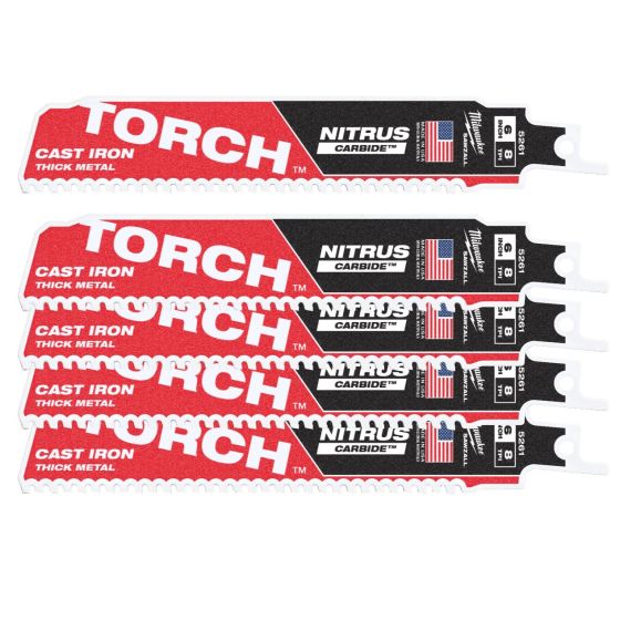 Milwaukee Lame de scie sabre pour les métaux Torch Nitrus Carbure 150mm Milwaukee Lame de scie sabre pour les métaux Torch Nitrus Carbure 150mm