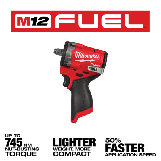 Milwaukee M12 FCIWF12G3-0 Boulonneuse à choc 12V 1/2" 745Nm FUEL (4933493454) Milwaukee M12 FCIWF12G3-0 Boulonneuse à choc 12V 1/2" 745Nm FUEL (4933493454)