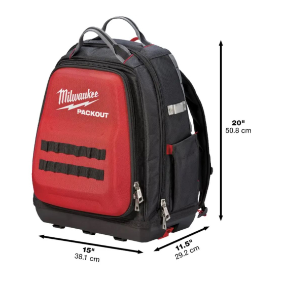 Milwaukee Sac à dos Packout  pour électricien avec 76 outils (4932498407)