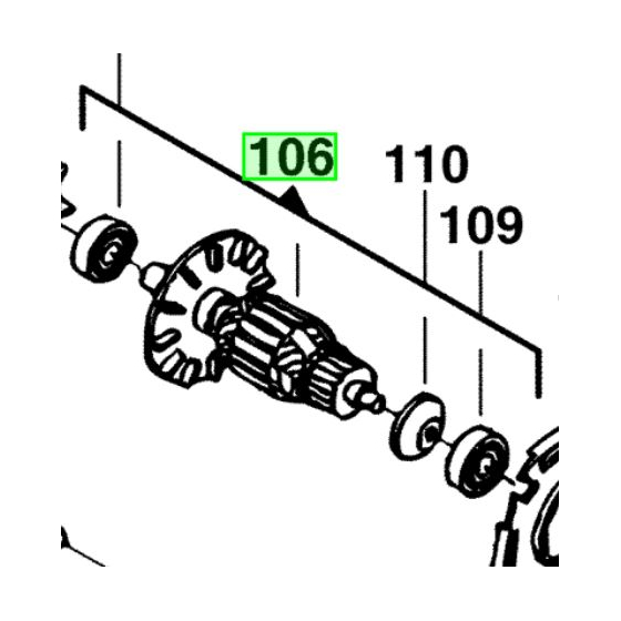 Milwaukee Induit Ponceuse BS100LE, BS100S, BBSE1100, BBS1100 (4931375297)