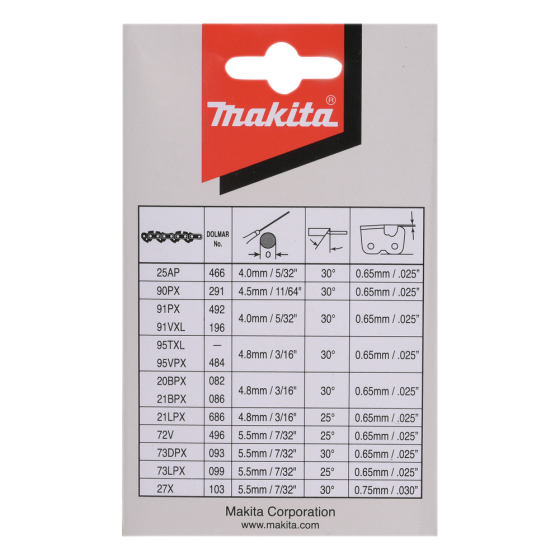 Makita Chaîne pour tronçonneuse 35cm 3/8" 1.3mm 91PX (191H11-5)