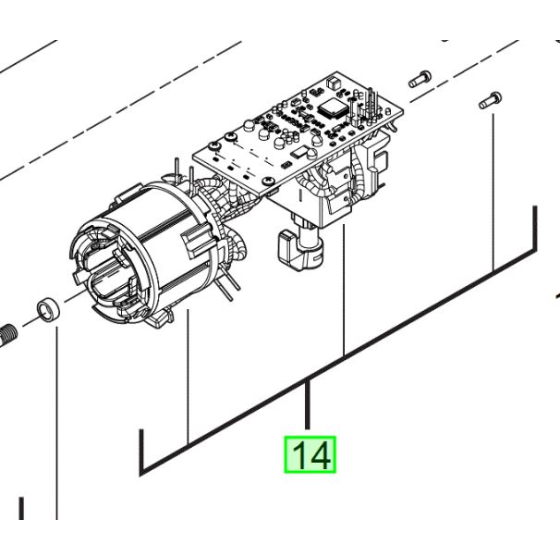 Milwaukee Ensemble Interrupteur & moteur pour clé M12 FIR14LR & M12 FIR38LR (4931472299)