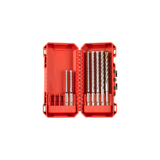 Milwaukee Coffret de 7 Forets béton 4 taillants MX4 pour perforateur SDS-plus (4932492113)
