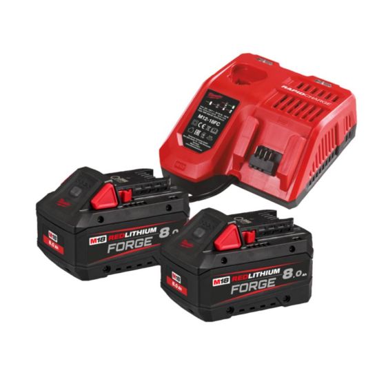 Milwaukee M18 FTHCHS35-802 Tronçonneuse d'élagage 18V Fuel 35cm avec batterie 2x8.0Ah FORGE (4933499222) Milwaukee M18 FTHCHS35-802 Tronçonneuse d'élagage 18V Fuel 35cm avec batterie 2x8.0Ah FORGE (4933499222)