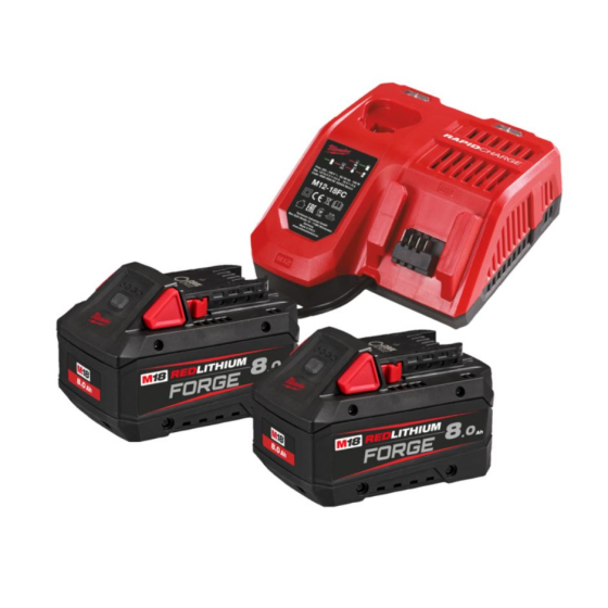 Milwaukee M18 FTHCHS30-802 Tronçonneuse d'élagage 18V Fuel 30cm avec batterie 2x8.0Ah FORGE (4933499221) Milwaukee M18 FTHCHS30-802 Tronçonneuse d'élagage 18V Fuel 30cm avec batterie 2x8.0Ah FORGE (4933499221)