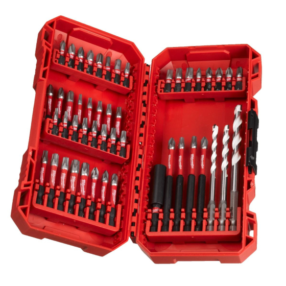 Milwaukee Coffret de 48 Embouts de Vissage & forets multi-matériaux Shockwave (4932492005)