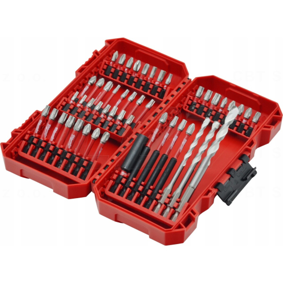 Milwaukee Coffret de 48 Embouts de Vissage & forets multi-matériaux Shockwave (4932492005)