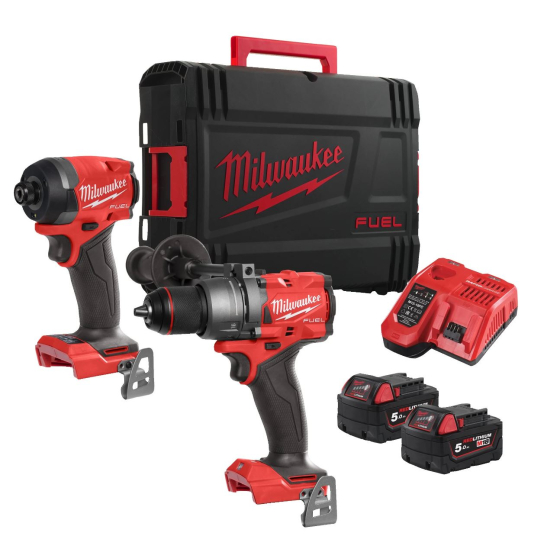 Milwaukee M18 FPP2A3-502X Pack 2 machines 18V Fuel M18FPD3 + M18FID3  2x5.0Ah Powerpack (4933480873)