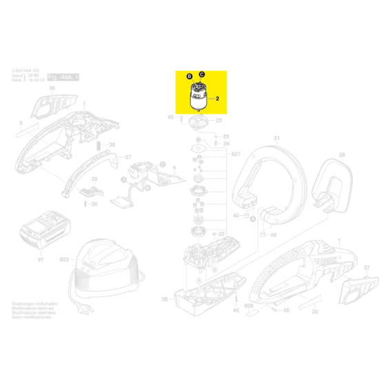 Bosch Moteur pour TAILLE-HAIE 36V AHS 54-20 LI (16070225582)