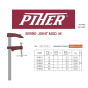 Piher Serre-joint à vis en croix tige type M