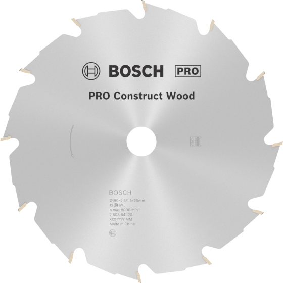 Lame de scie circulaire ø190x30x2.6mm 12 Dts pour le bois (2608640633)