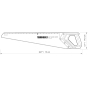 Toughbuilt Scie égoïne à main 600mm TB-H4-20-24